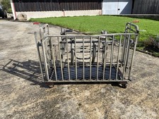 Sheep Turnover Crate. Ironworks. Mounted on Castors  Good Condition