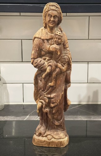 Large antique carved wood - carved,