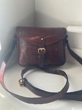 Vintage Mulberry brown Nile leather sml satchel shoulder crossbody dispatch bag