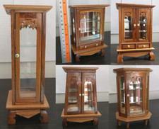 Small Cabinet Teak Wood Thai Carved Handmade Craft Cupboard Vintage Furniture