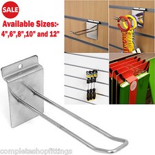 Slatwall Euro Hook Arm 4" 6" 8" 10" 12" Shop Dispaly Clothes Hanger