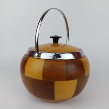Vintage ice bucket wood retro - vintage,