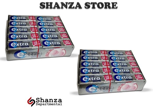 Extra white bubblemint chewing - white,