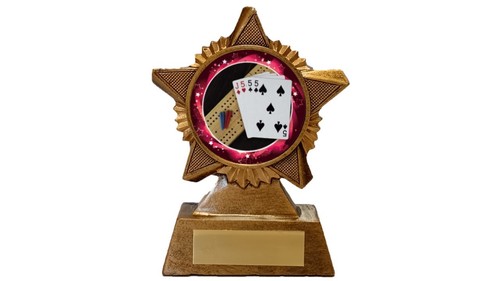 Cribbage award trophy star - award,