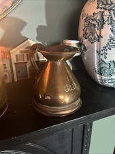 Antique Haystack 1 Gill Copper Measuring Jug. Barware Cottagecore