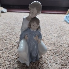 Lladro Nao A Moment With Mommy Figurine #1429 Mother & Daughter 8"
