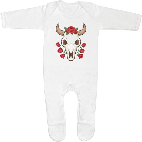 Cow skull with - roses', baby