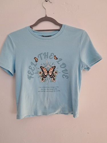 Primark blue butterfly graphic - butterfly,