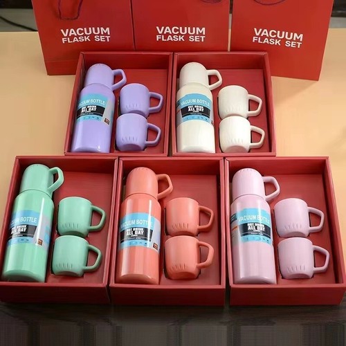 Flask gift set stainless - set, steel