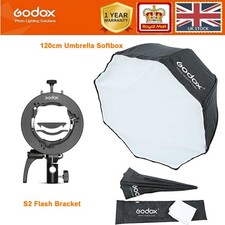 Godox 120cm Octagon Umbrella Softbox + S2 Bowens Bracket Holder For Speedlite