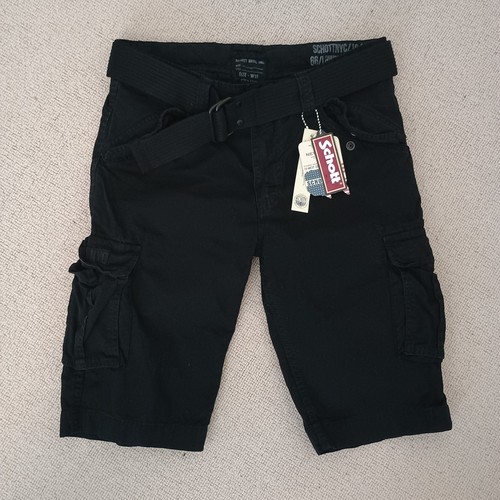 Mens black cargo shorts - , schott