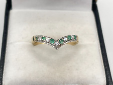 9ct Gold Emerald & Cubic