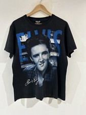 REO Rock Of The Tshirts Elvis Presley Tshirt Size Medium Blue Double Sided.