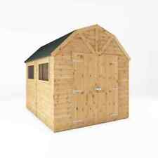DUTCH BARN GARDEN SHED  DOUBLE DOORS SHIPLAP T&G  10x8 OPENING WINDOWS