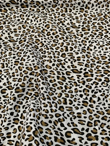 Leopard polycotton fabric - polycotton,