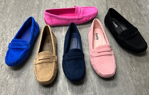 Ladies comfy flat moccasin - ladies,