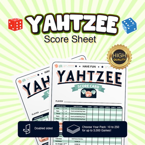 Yahtzee notes spare - yahtzee,