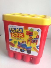Stickle Bricks Complete Fun Tub Bucket Set in Very Good Condition