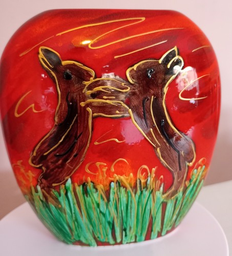Anita harris purse vase boxing - vase,