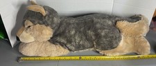 Aurora Large Wolf Husky Dog Brown Eyes Stuffed Animal Gray Tan 27”