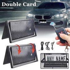 Car Front+Rear Plate Frame Holder with Wireless Remote US Standard For Car Shows