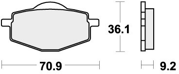 Sbs brake pads front - sbs, for