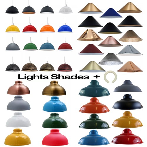 Vintage metal lamp shade - metal,