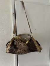 Butler & Wilson Croc Embossed Handbag Gold Studs – Rare Designer Bag