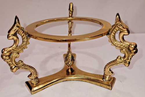 Brass tri leg dragon crystal - tri,