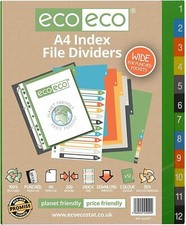 eco eco A4 1-12 File Dividers