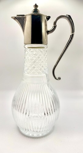 Vintage crystal jug decanter - vintage,