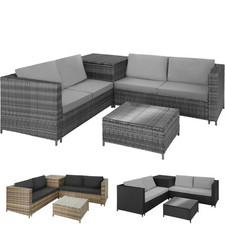 Corner Sofa Garden Furniture Rattan Set Patio Metal Table and Chairs Storage Box