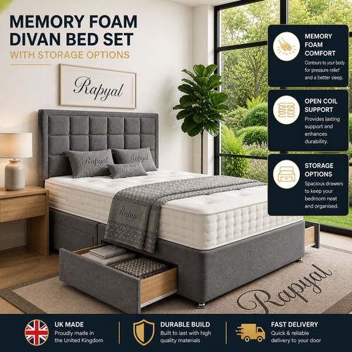 Memory foam divan bed - memory,