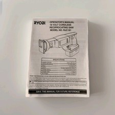 Ryobi Operators Manual 18 Volt