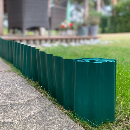 Green plastic garden lawn - garden,