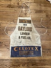 Vintage Gaylord Lumber & Fuel Michigan Celotex Hardware Store Nail Apron