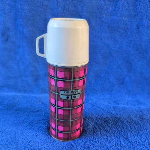 Vintage thermos tartan flask - vintage,