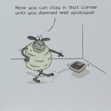 Funny Sheep Weighing Scales Happy Birthday Card - Humour Greeting Card