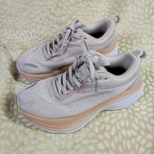 Hoka One One Bondi 8  Womens Lilac Marble Elderberry Running Shoes Size UK 3.5