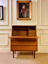 MID CENTURY DANISH TEAK BUREAU WRITING DESK VINTAGE RETRO 60’S