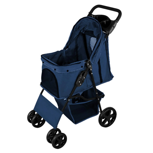 Pet stroller pushchair navy - pushchair,