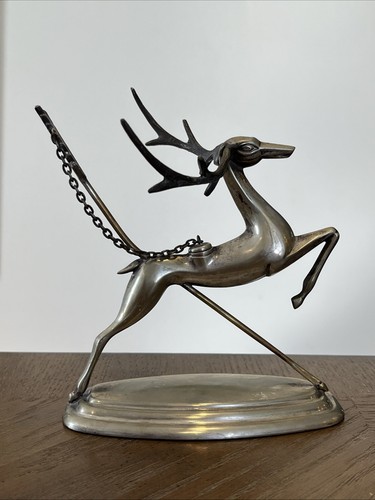 Vtg silver plated deer - silver,