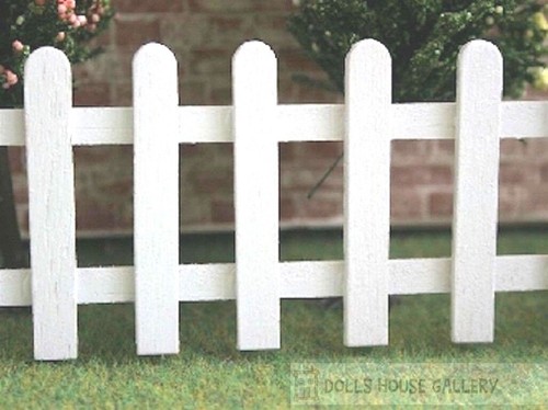 White picket garden fence - white,