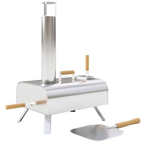 Outsunny portable pellet pizza - outsunny,