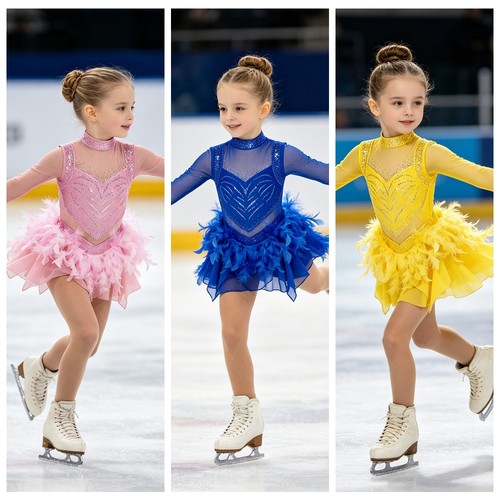 Girls figure skating - skating, cha-cha
