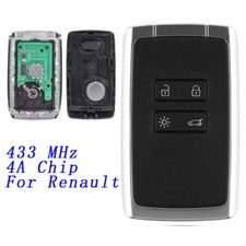 Remote Smart Key Card Fob 4 Button 433MHz Fit 16-20 Renault Kadjar Kaleos Megane