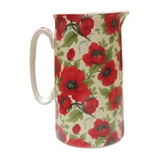 Poppy Flower Jug Ceramic -
