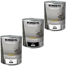 Ronseal One Coat Tile Paint Kitchen Bathroom Mould Resistant Water Based