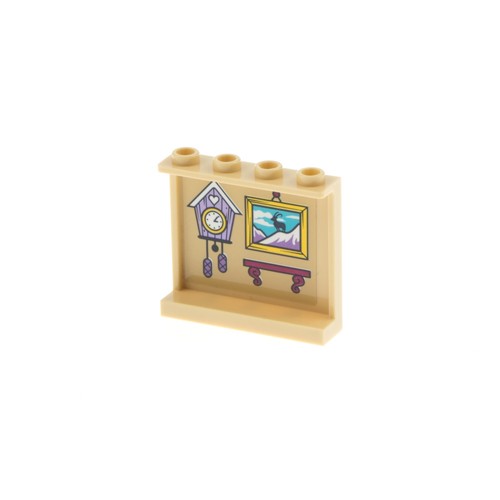 Lego panels 1x4x3 beige - 1x,