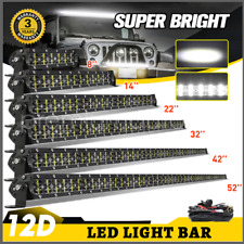 22/32/42/52" LED Work Light Bar Flood Spot Driving Offroad Truck Car SUV 4x4 ATV